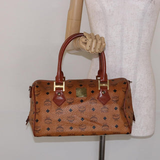 MCM Visetos Handbag Canvas and Leather