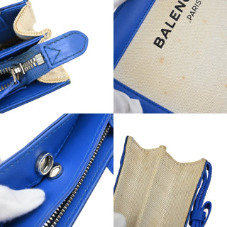 Balenciaga Navy Pochette Canvas and Leather