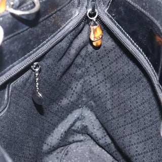 Gucci Vintage Bamboo Handle Tote Nylon