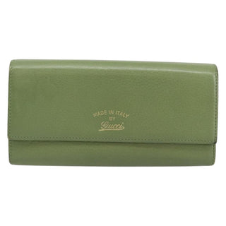 Gucci Logo Embossed Continental Wallet Leather