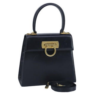 Salvatore Ferragamo Gancini Convertible Top Handle Bag Leather