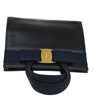 Salvatore Ferragamo Convertible Vara Bow Tote Leather
