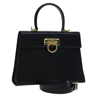 Salvatore Ferragamo Gancini Convertible Top Handle Bag Leather