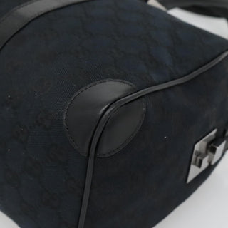 Gucci Vintage Zip Boston Bag GG Canvas