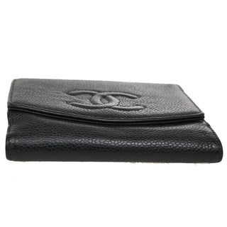 Chanel Vintage Timeless Bifold Wallet Caviar