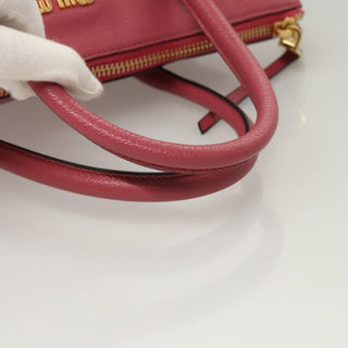 Miu Miu Convertible Madras Side Zip Satchel Grainy Leather