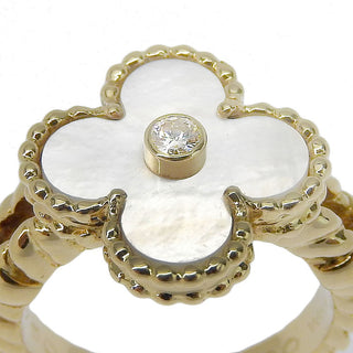 Van Cleef & Arpels Vintage Alhambra Ring 18K Yellow Gold with Diamond
