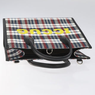 Gucci ICCUG Tote Embroidered Faux Raffia