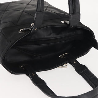 Chanel Biarritz Tote Quilted Coated Canvas