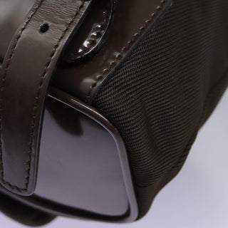 Gucci Vintage Bamboo Backpack Nylon and Patent Leather