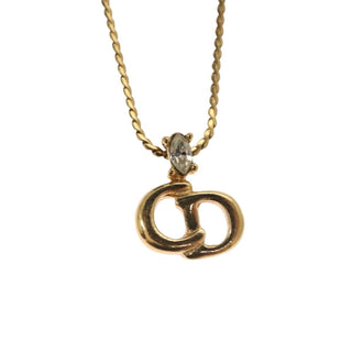Christian Dior CD Pendant Necklace Gold-plated