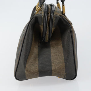 Fendi Vintage Pequin Boston Bag Coated Canvas