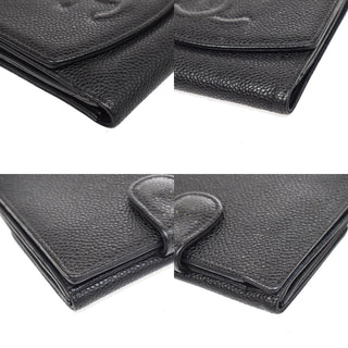 Chanel CC Compact Wallet Caviar