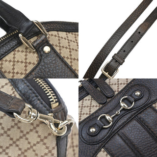 Gucci Horsebit Nail Boston Bag GG Canvas with Leather