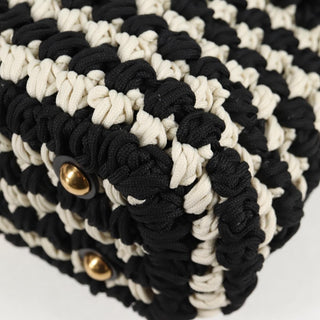 Salvatore Ferragamo Margot Satchel Braided Fabric