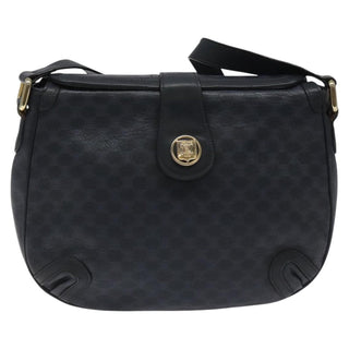 Celine Vintage Macadam Shoulder Bag Canvas and Leather