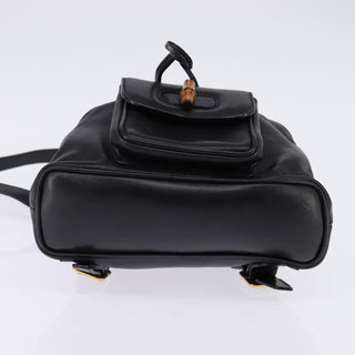 Gucci Vintage Bamboo Backpack Leather