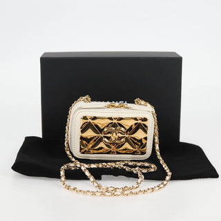 Chanel CC Zip Around Clutch with Chain Quilted Metal and Lambskin