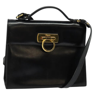Salvatore Ferragamo Gancini Convertible Top Handle Bag Leather