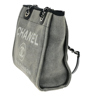 Chanel Deauville NM Chain Handle Tote Mixed Fibers