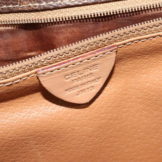 Celine Vintage Macadam Shoulder Bag Canvas and Leather