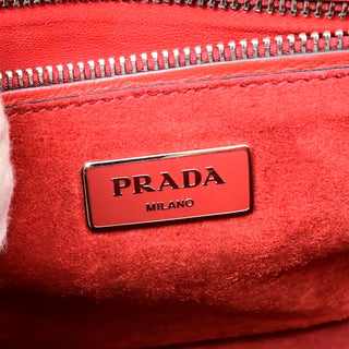 Prada Tassel Twin Pocket Tote City Calf