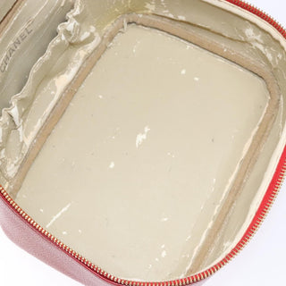 Chanel Vintage Timeless Zip Around Vanity Case Caviar