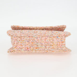 Chanel Vintage CC Chain Top Handle Bag Quilted Tweed