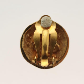 Chanel Vintage CC Round Clip-On Earrings Metal