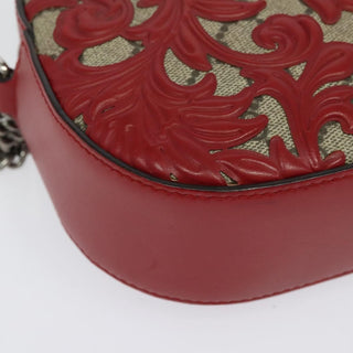 Gucci Chain Crossbody Bag Arabesque GG Coated Canvas with Leather