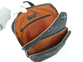 Chanel Travel Line Zip Backpack Printed Nylon