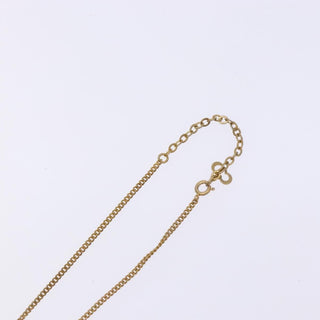 Christian Dior CD Round Pendant Necklace Metal and Crystals