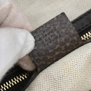 Gucci Horsebit Nail Boston Bag GG Canvas with Leather