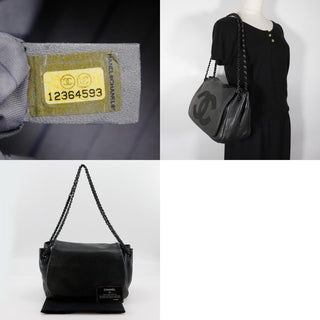 Chanel Studded CC Accordion Flap Bag Leather