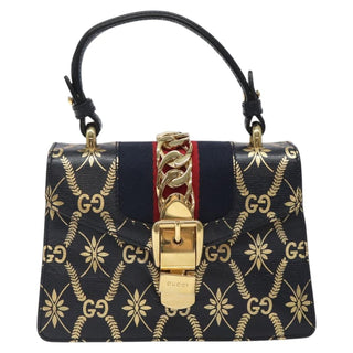 Gucci Sylvie Top Handle Bag Printed Leather