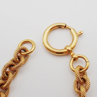 Chanel Vintage CC Logo Chain Charm Pendant Gold-plated