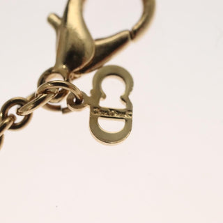 Christian Dior Logo Necklace Crystal Embellished Metal