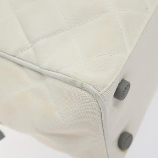 Chanel Vintage Logo Bowler Bag Quilted Canvas