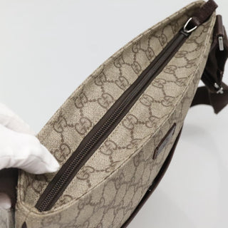 Gucci Zip Top Messenger Bag GG Coated Canvas