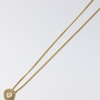 Christian Dior CD Pendant Necklace Gold-plated