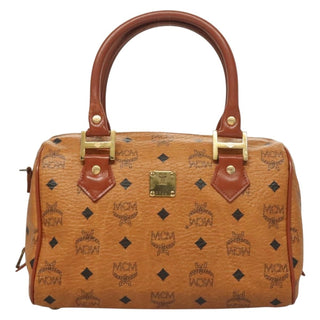 MCM Visetos Handbag Canvas and Leather