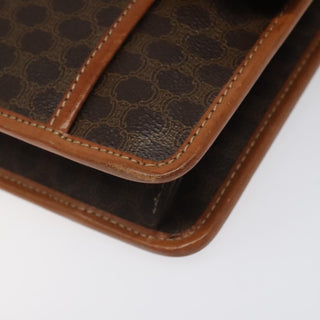 Celine Vintage Macadam Shoulder Bag Canvas and Leather