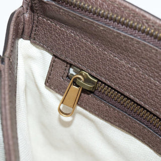 Gucci Ophidia Zip Shoulder Bag GG Coated Canvas