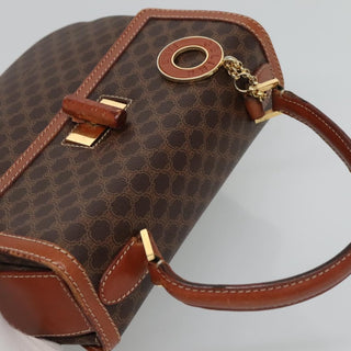 Celine Vintage Convertible Top Handle Bag Macadam Coated Canvas