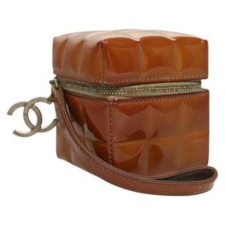 Chanel Rubiks Cube Wristlet Quilted Patent