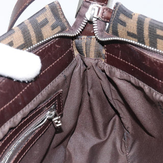 Fendi Vintage Pocket Shoulder Bag Zucca Canvas