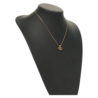 Christian Dior CD Pendant Necklace Gold-plated