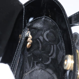 Salvatore Ferragamo Vara Bow Top Handle Bucket Bag Patent Leather