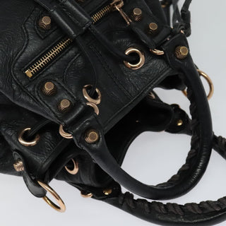 Balenciaga Pom Pon Giant Studs Bag Leather
