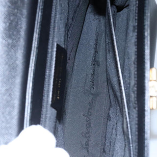 Salvatore Ferragamo Gancini Convertible Top Handle Bag Leather